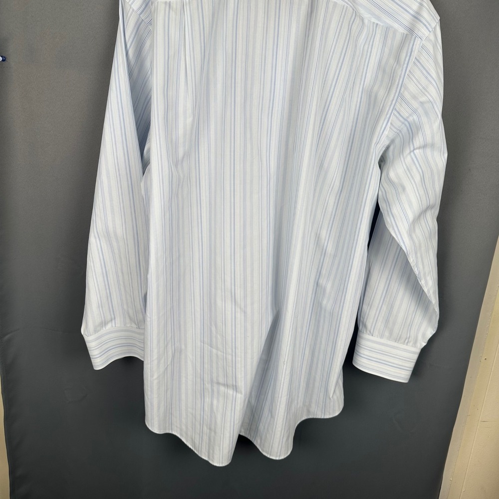 Charles Tyrwhitt Mens Classic Non-Iron Striped Dress Shirt Blue White 16.5/33 - Picture 8 of 8